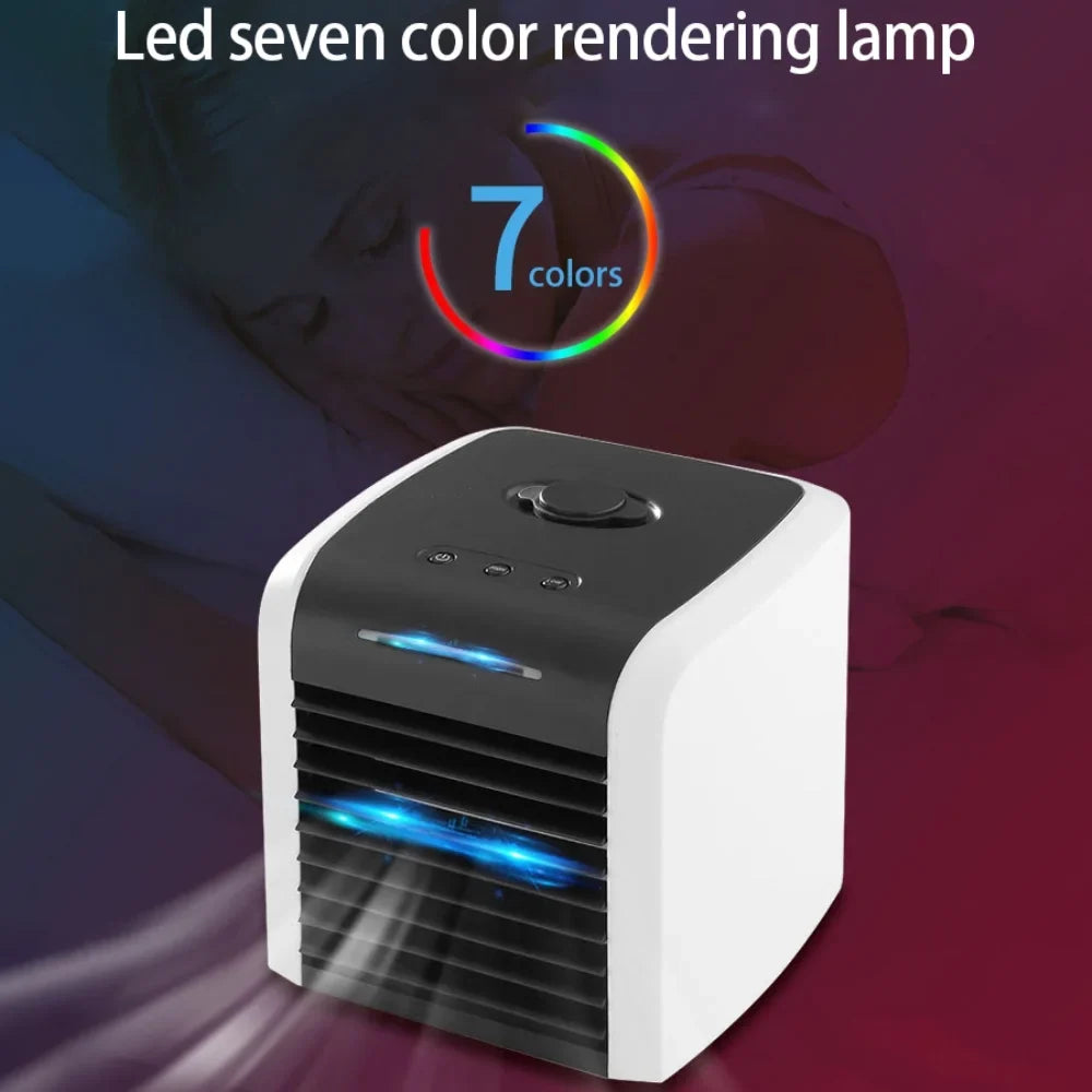 2 with Portable Home Speeds Office Air Air Fan USB Desk Fan, Cooler, Quiet Conditioner, for Rechargeable Mini Evaporative Room Personal