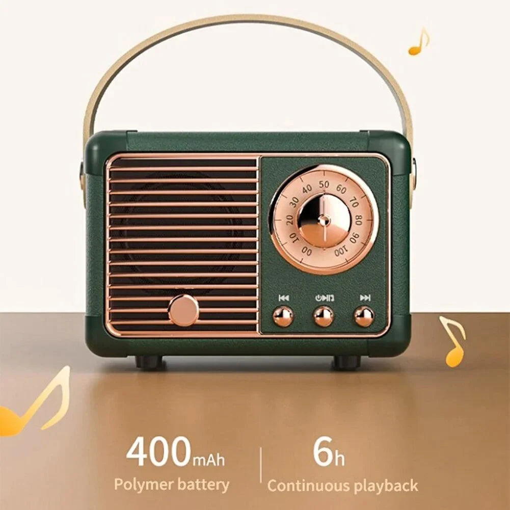 Mini Cute Retro Card High Music Subwoofer Creative grade Radio Wireless exterior Portable Speaker Box Smart
