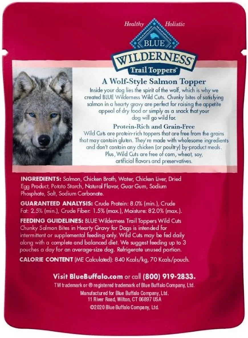 Soft Dog [Dog 9 Supplies] (3 x Wild And Paste Blue Wilderness Treats, in Trail Cuts oz Salmon oz) Toppers Gravy Buffalo 3