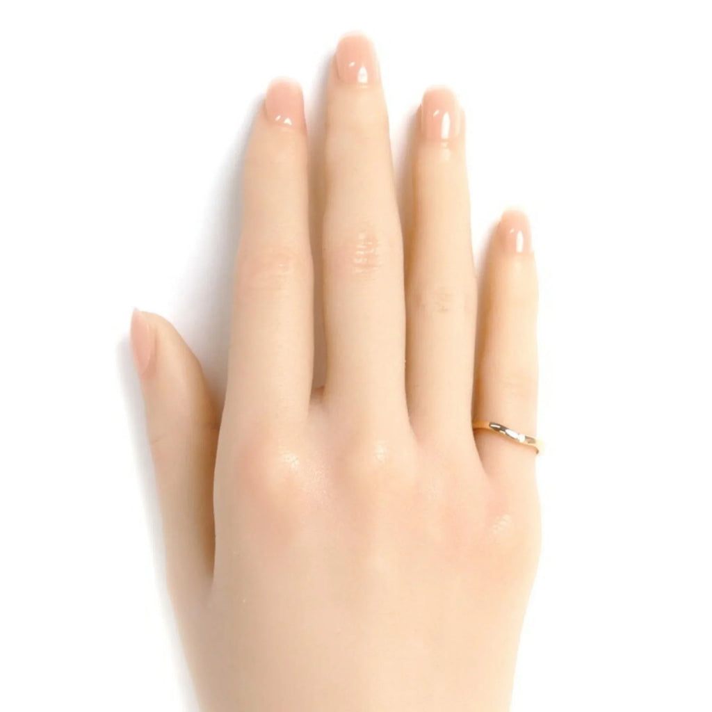 3PD dimension 49 K18PG B4098649 9 Pre-Owned Ballerina Women's 2.4g Wedding Diamond Gold CARTIER (Good) Pink Curve Ring