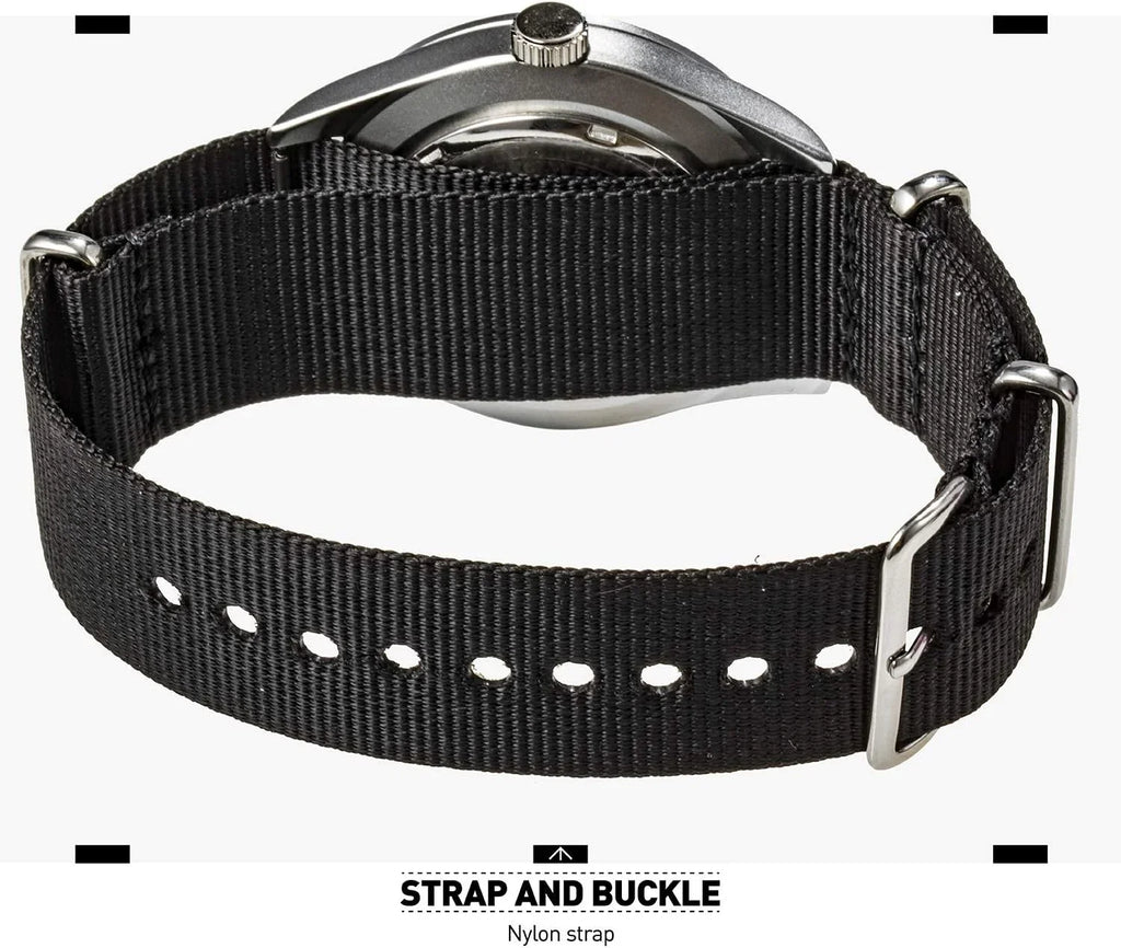 Work Hr exterior Field Tactical Army Wrist Men Casual Military Waterproof 12/24 Mens Sport Black Watches Watch, Day Wristwatch, Analog Band for Date Nylon