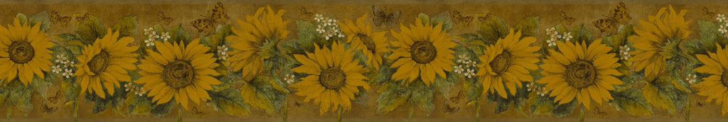 Dundee ft Peel - in and Border Yellow, x Mustard Adhesive Deco Floral 15 Stick Butterflies, Sunflowers, Self Wallpaper 7