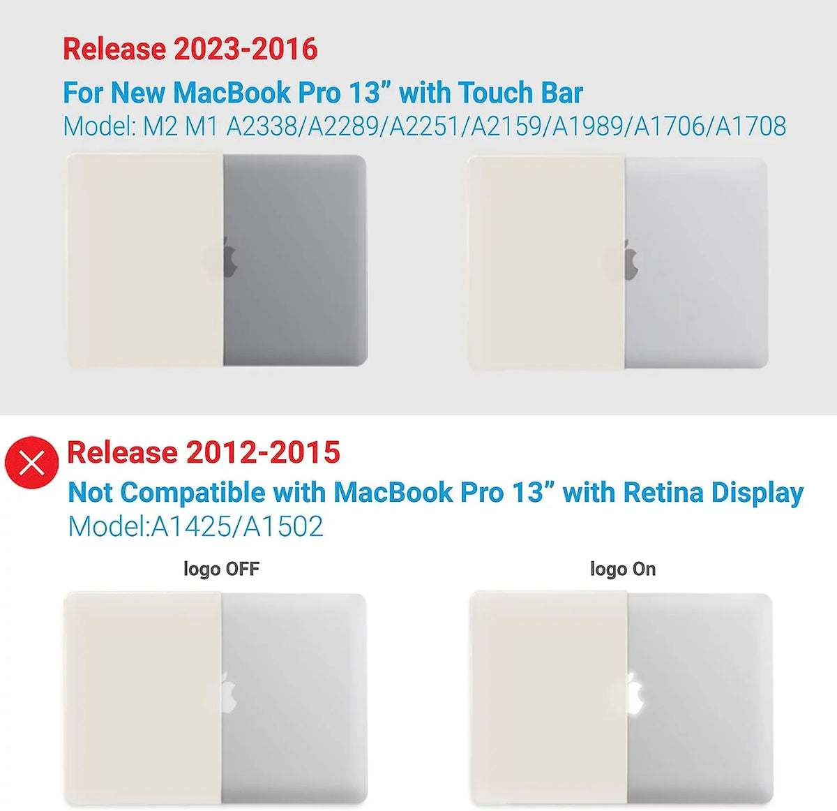 IBENZER with A2251 A2289 Compatible A1706 2022 Inch MacBook 2023 A1708, A2159 A1989 A2338 M1 Case Pro 2021-2016 13 M2