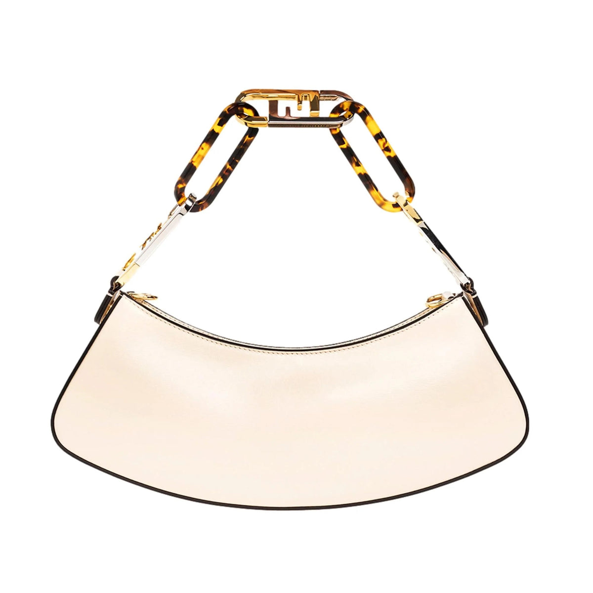 Bag Shoulder Fendi Swing Leather O'Lock Ivory Calfskin