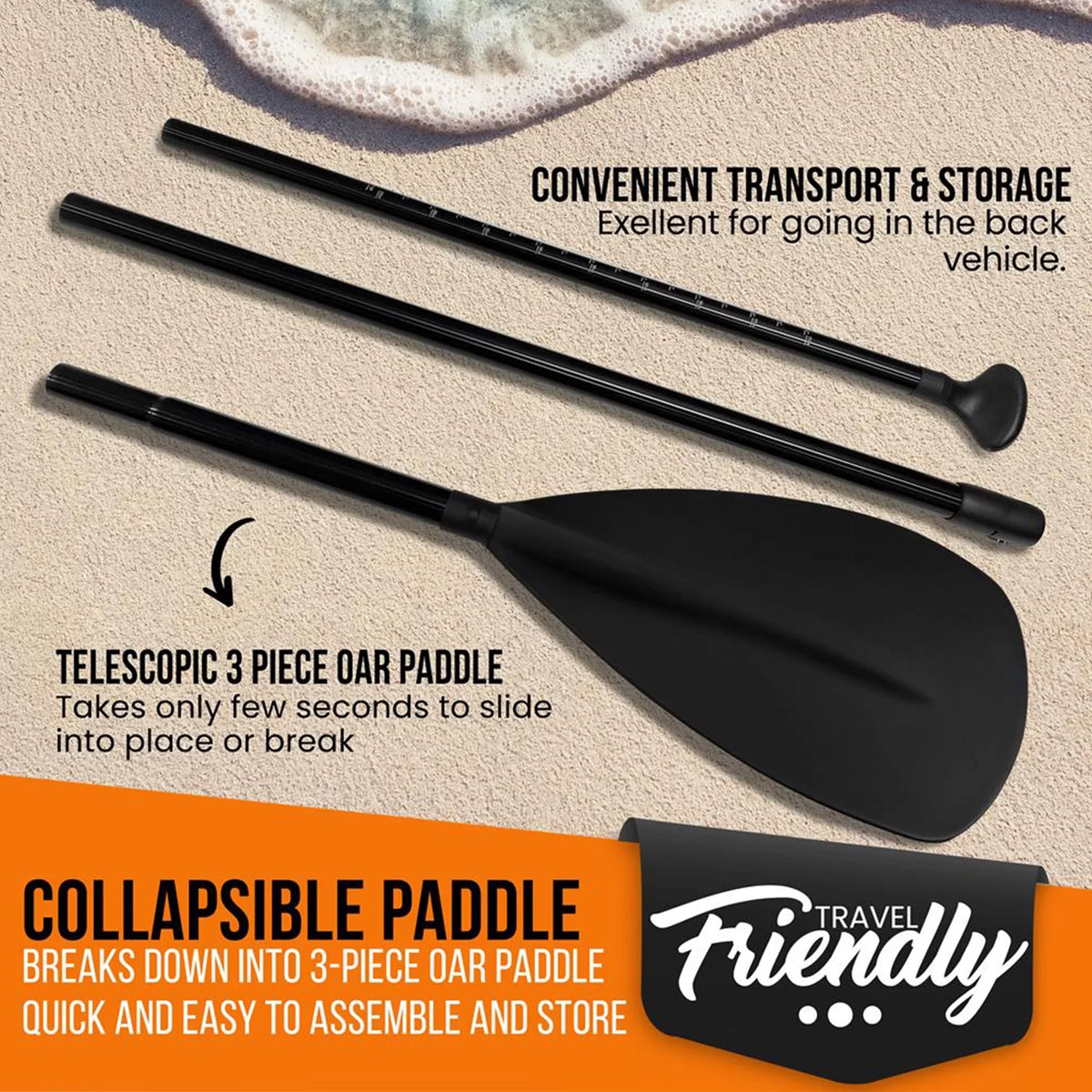 with Adjustable Boards Up for Stand Universal Paddle Height Oar Serenelife