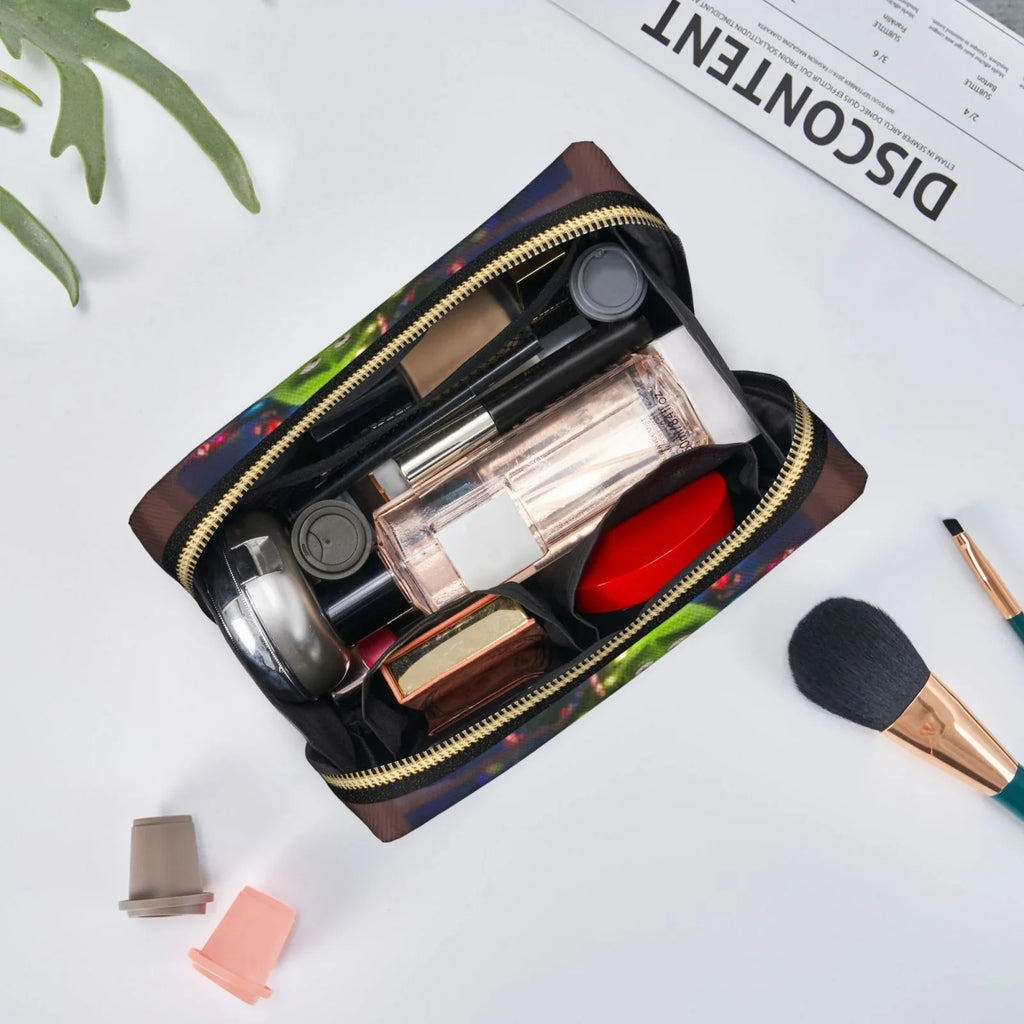 Storage Makeup Travel Purse Organizer Grinch Film Portable Bag Leather Bag Pouch Toiletry Gift Cosmetic
