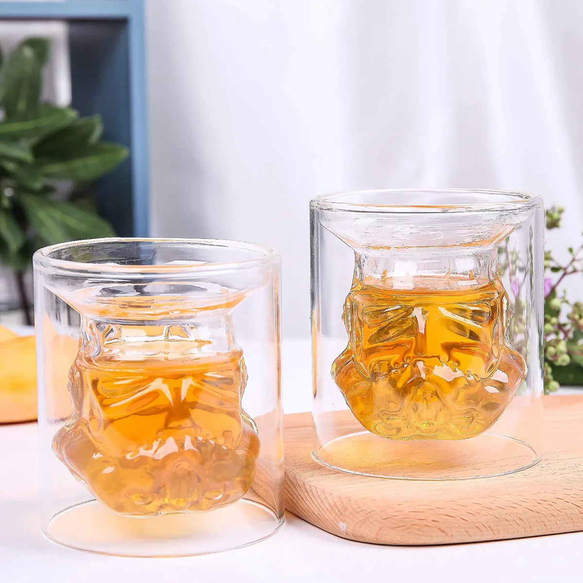 VI Bourbon, AI Cocktails, Old Cognac Glasses, Glasses, Double Glass Whiskey Fashioned Cocktail for Double Wall Scotch Glasses Wall Whisky, liquid Glasses, 150ML Rocks Drinking