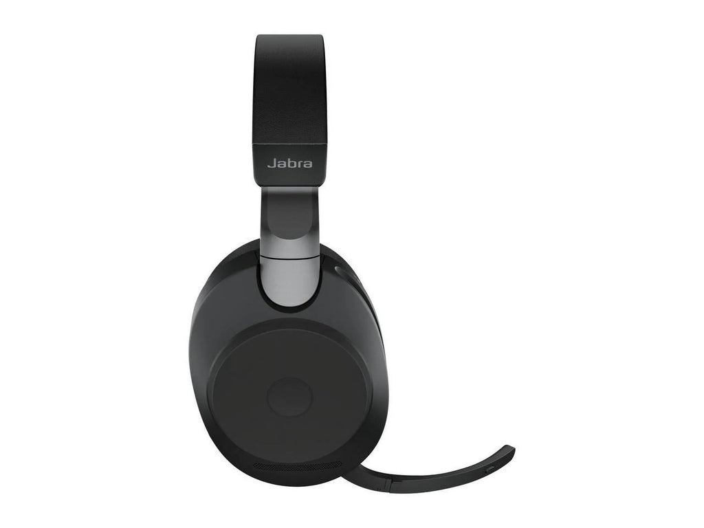 Black - Link380a, Stereo, Battery 37 Cancelling of Hours Headphones Jabra Evolve2 Noise Headset Life, Calls 85 Wireless UC for Music, Wireless Advanced Bluetooth and Headphones with