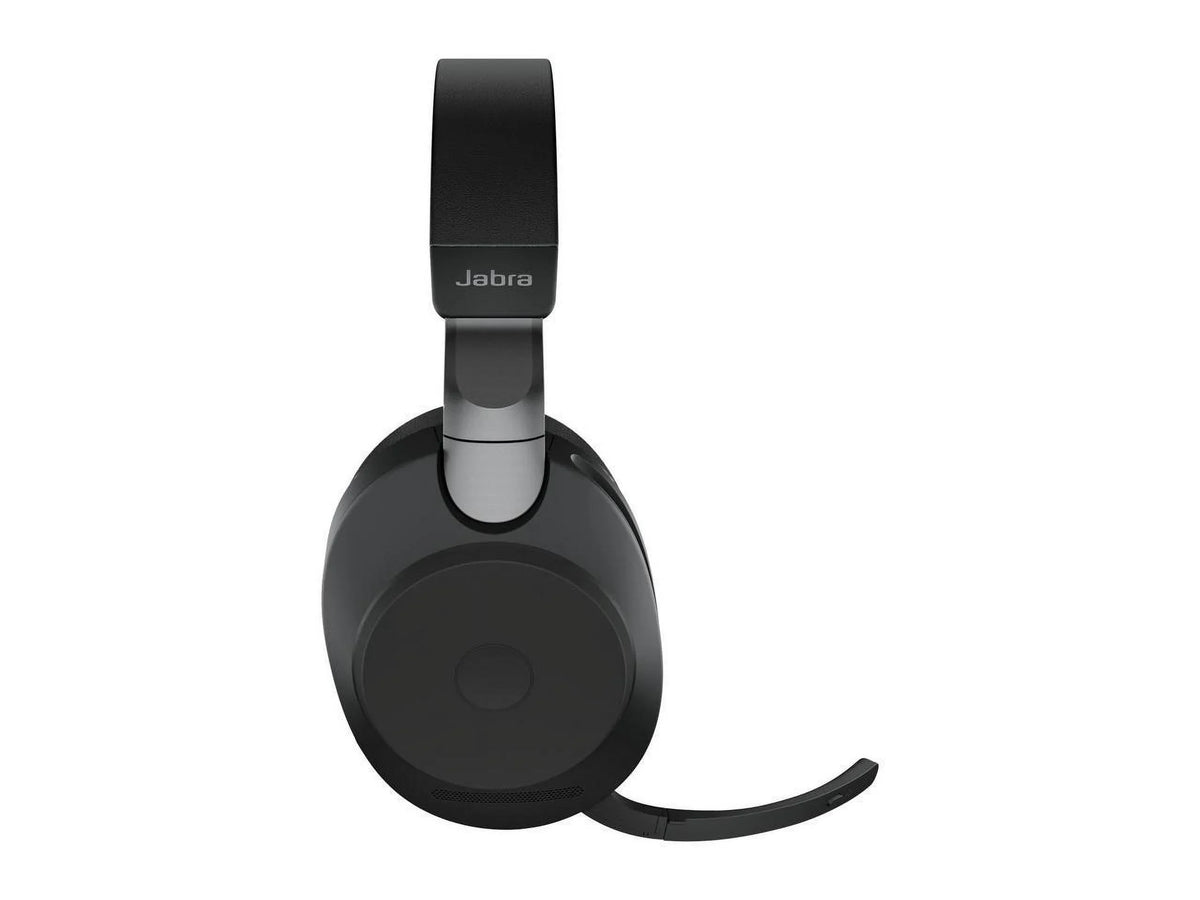 Black - Link380a, Stereo, Battery 37 Cancelling of Hours Headphones Jabra Evolve2 Noise Headset Life, Calls 85 Wireless UC for Music, Wireless Advanced Bluetooth and Headphones with
