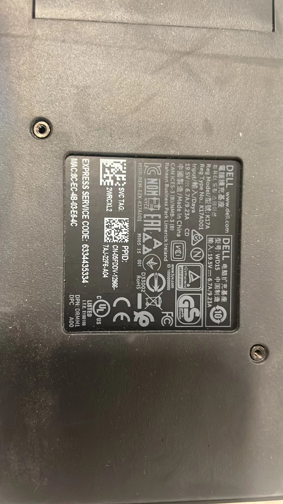 JDV23 Dock Restored WD15 (Refurbished)