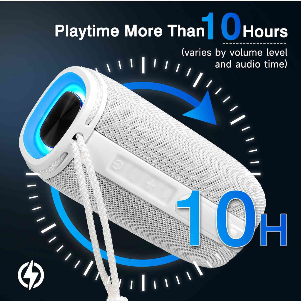 for X808 Bluetooth 360° White with IPX5 Bass, Wireless Speaker - Pairing, True Waterproof Punchy Speakers Max Surround HD BLU Speaker, Portable C5 Sound BT5.3, UrbanX