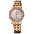 of Steel Stainless Bracelet Pearl Dial Diamond Mother Watch Rose-Tone Women's
