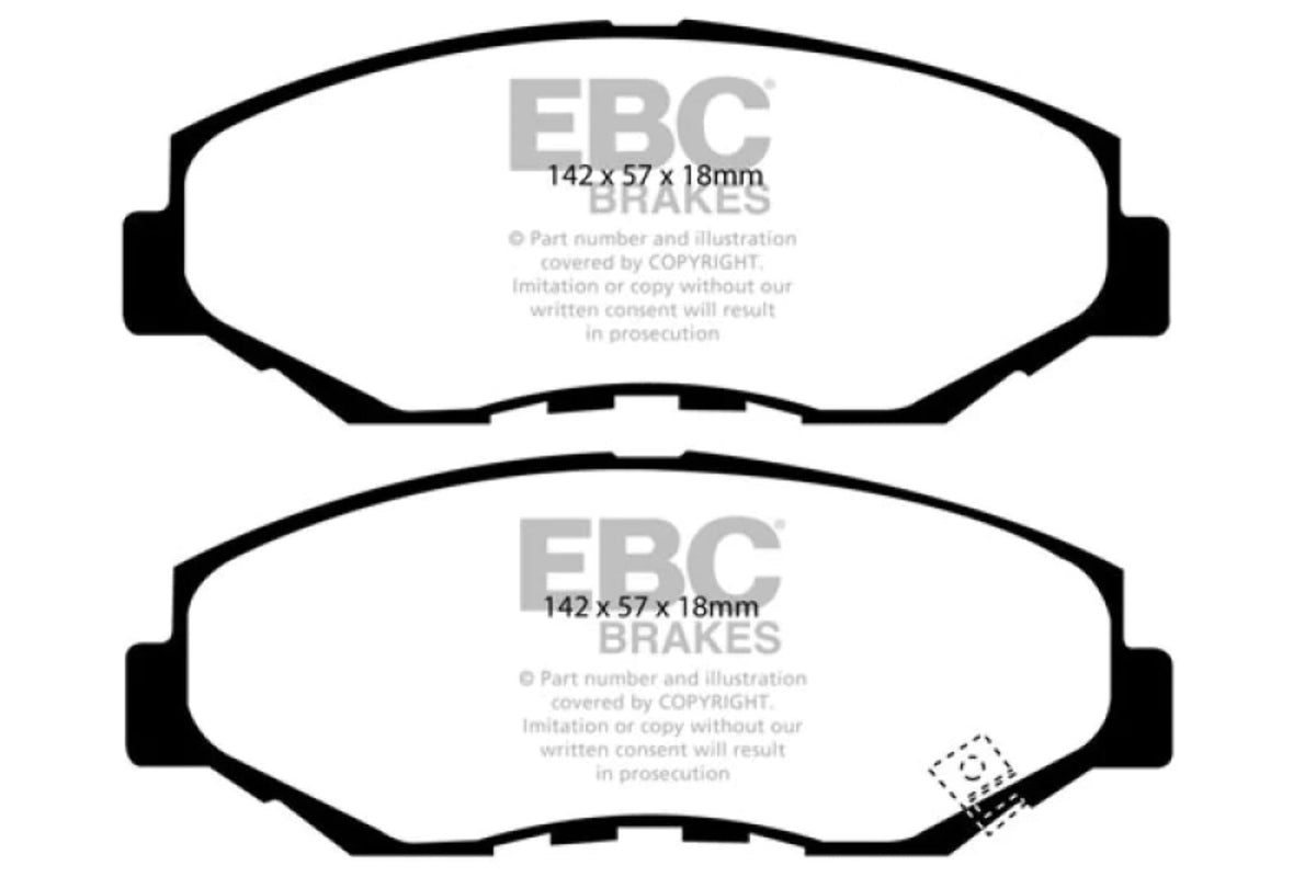 Ultimax2 CR-V HONDA 1.5 CIVIC, 2012-2021 13-15 Pads Acura Front Hybrid EBC 2012-2016 HONDA select: ILX Fits Brake