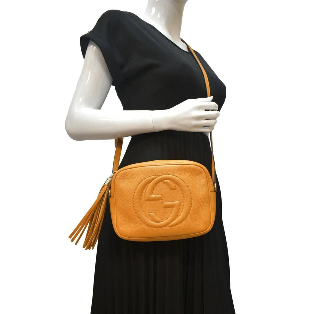 Soho Orange Crossbody Leather 308364 Disco Camera Bag Pre-owned