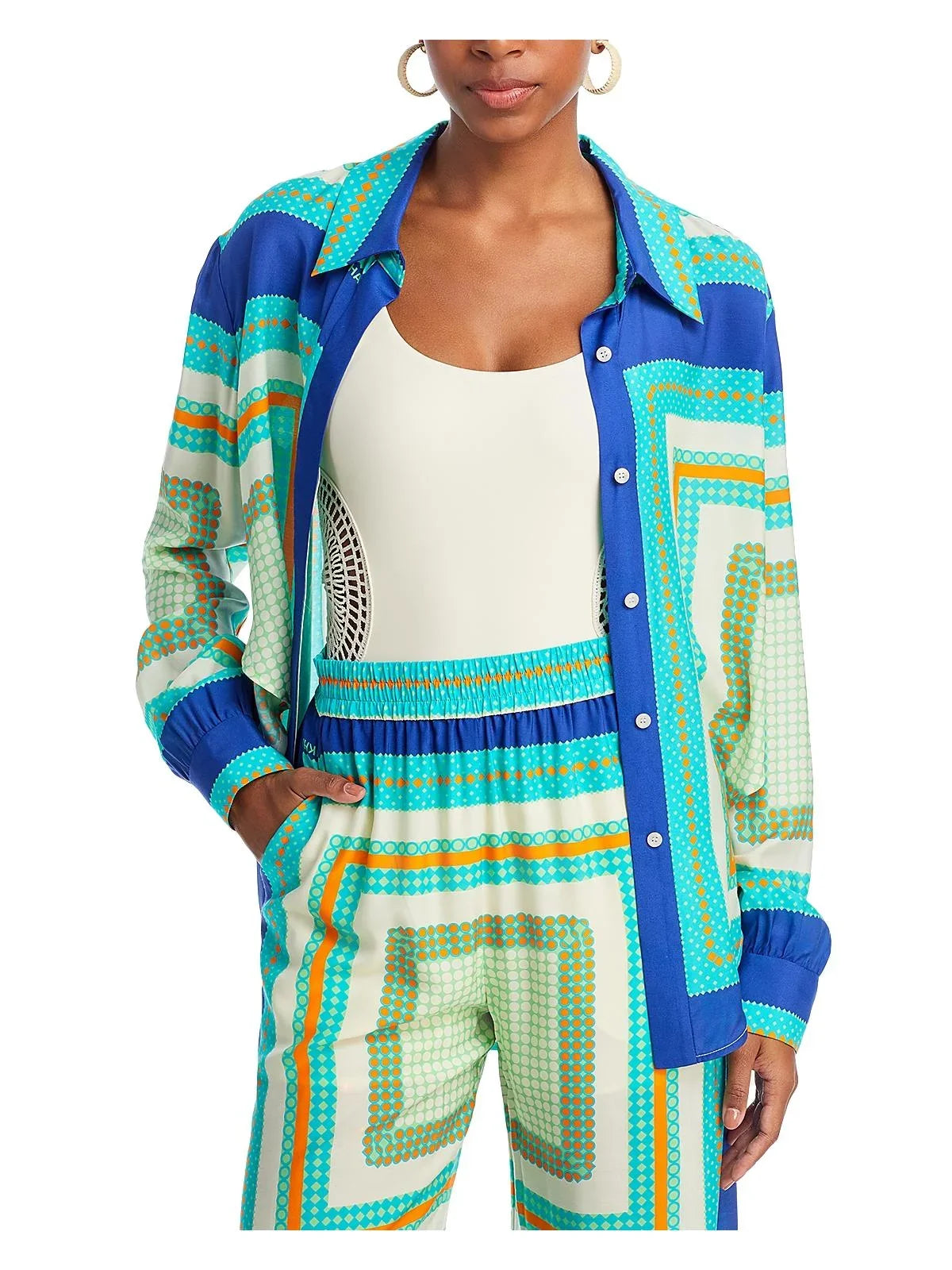 Cover-Up Womens Jonathan Silk Shirt Simkhai Blend Samson