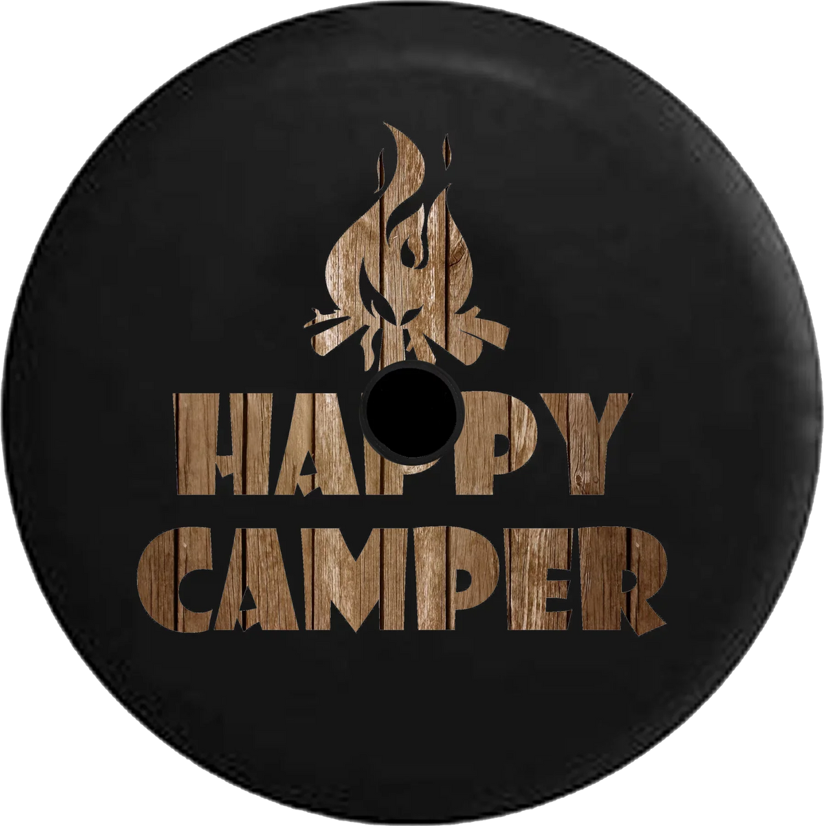 Backup Wood Jeep RV 2018 JL Wrangler 2019 Tire Inch for Cover Barn Spare Distressed 32 Happy Camper Campfire Camera