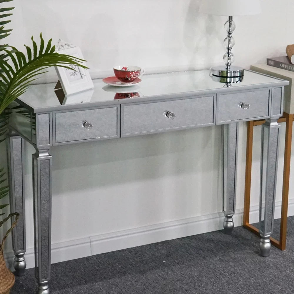 Table Table Dressing Three Mirror Drawers Console Table
