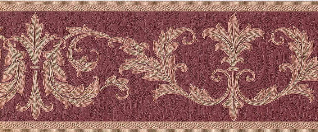 Feet Wallcoverings Red Bedroom, design Living for Concord 15 Border 7 by Room Leaves Gold Victorian Inches Pattern Wallpaper Damask 30150 Bronze,