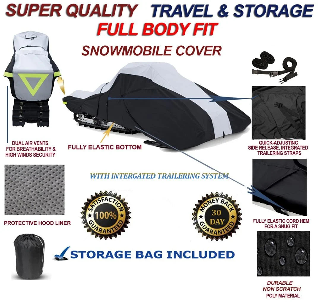 Bombardier Full the 800 Snowmobile 2004-2004 Compatible Sled. and 600 2 Fit Doo GSX Cover Limited Snowmachine for Travel Up Storage Denier Model Ski