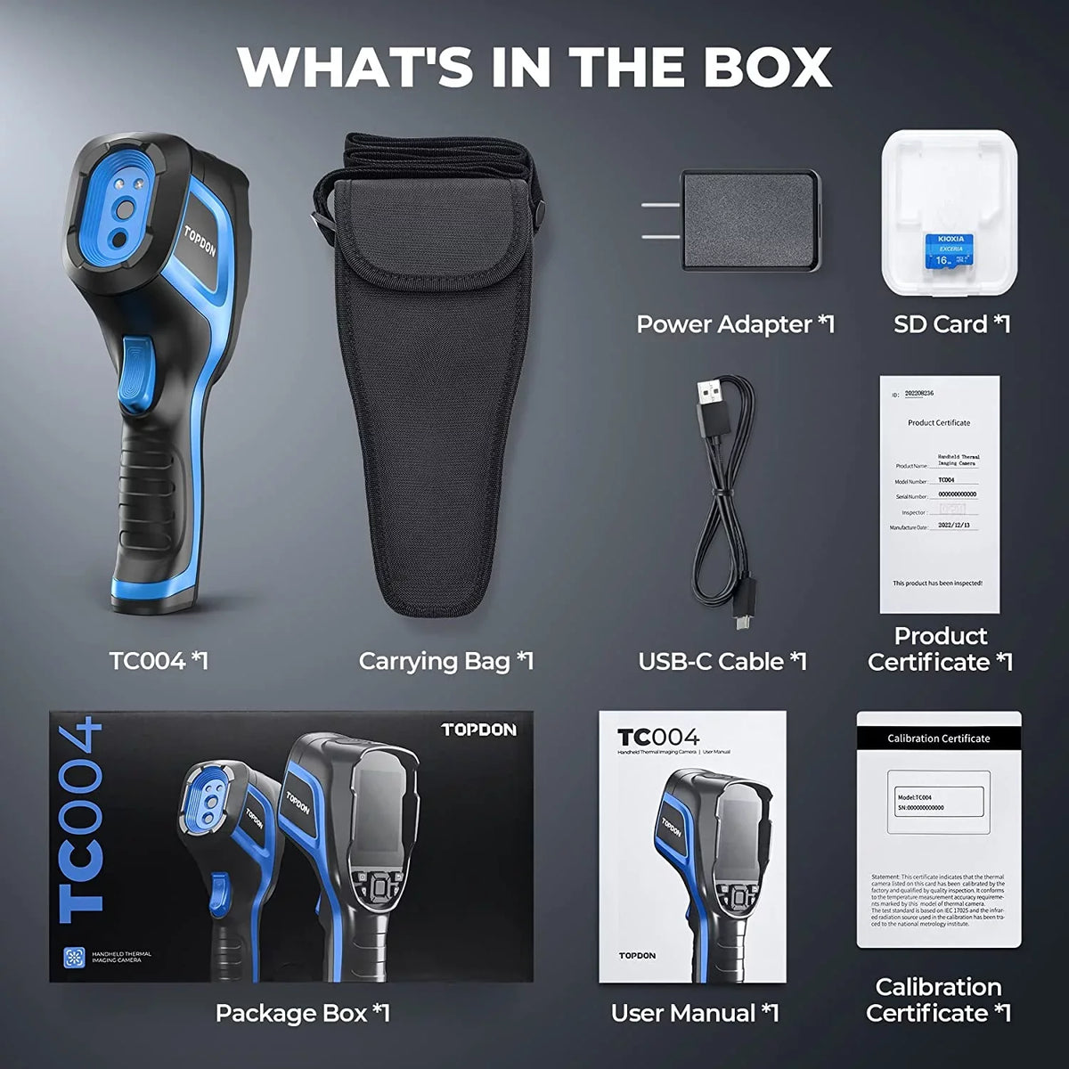 Imaging Handheld TOPDON Camera, Battery 192 Resolution Infrared TC004 IR Thermal 256 Thermal Life 12-Hour High Camera x Camera