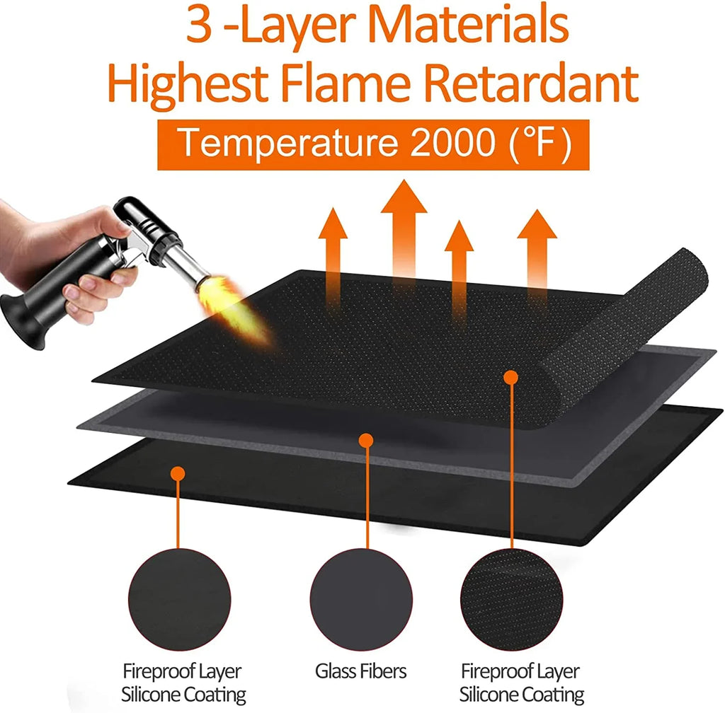 Grills, Pit Under Smokers, Top, Flat Black Grill Charcoal, AXOMRFC for Indoor Fire Fireproof for exterior Gas Mat Mat Deck Protector, Grill Grill, Mat Mat, for Fireplace 60*48inch BBQ exterior Mat