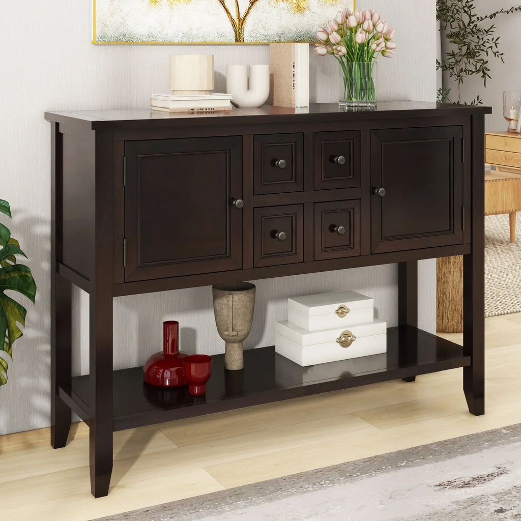 Entrances TREXM Drawers OLD Table and Series Living WF190263AAA) Vintage Small Shelf Storage Bottom for Kitchens Ample (White SKU Four and Cambridge Console Rooms with