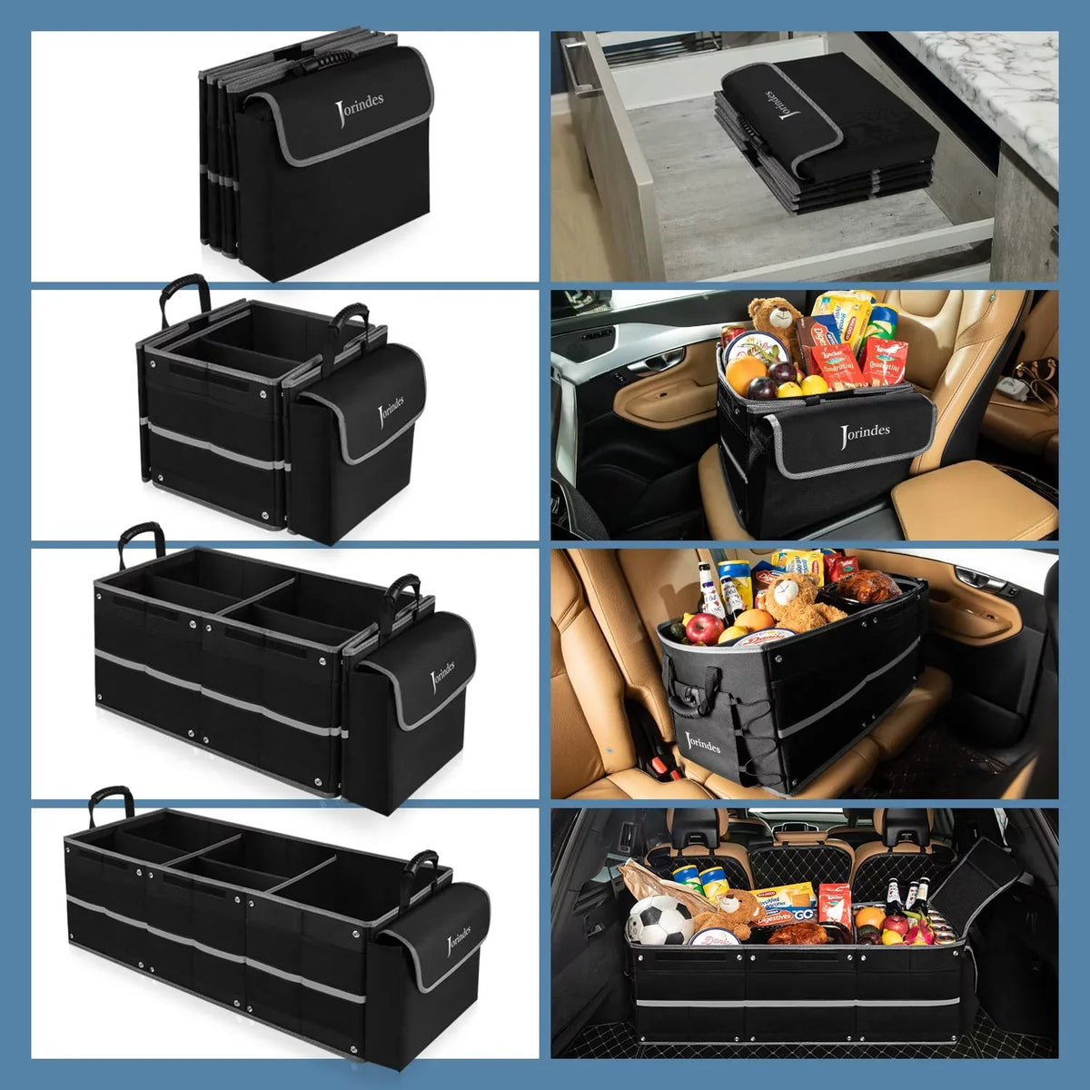 Bag, Waterproof Cooler 3 Trunk Vehicle for Insulated Suitable Organizer Collapsible proof Leak Sedan, with Suv, Organizer Truck,Van Car Compartments for Car
