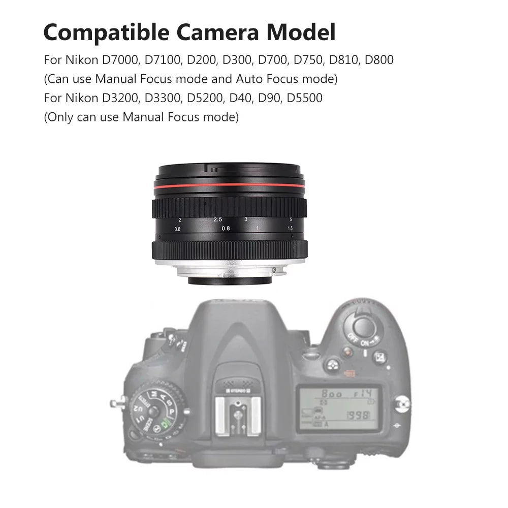 D810 50mm Anthropomorphic for D700 Standard Aperture D7100 D3200 Nikon D90 Lens D5200 Large Camera D40 Lens D300 DSLR D800 D750 D3300 Dispersion Focus Cameras USM D7000 Low f/1.4 D200 D5500