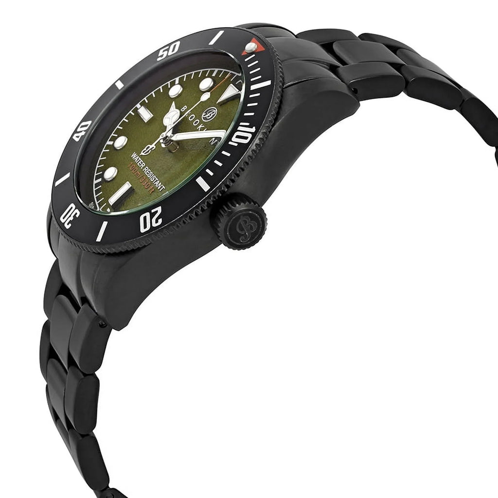 Pea Watch 306-D-88-BB-BLK Brooklyn Co. Black Eyed Green Dial Men's Watch