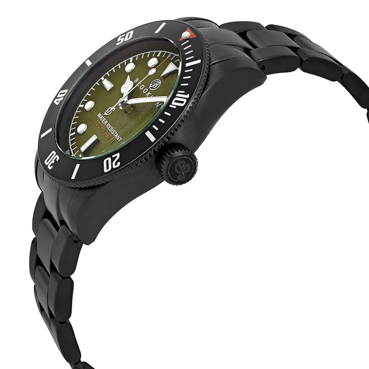 Pea Watch 306-D-88-BB-BLK Brooklyn Co. Black Eyed Green Dial Men's Watch