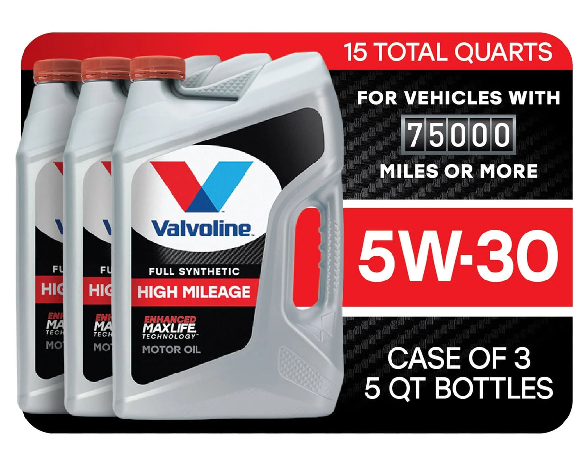 5 Mileage QT, Motor MaxLife 3 High Full Valvoline Oil 5W-30 Synthetic Case of
