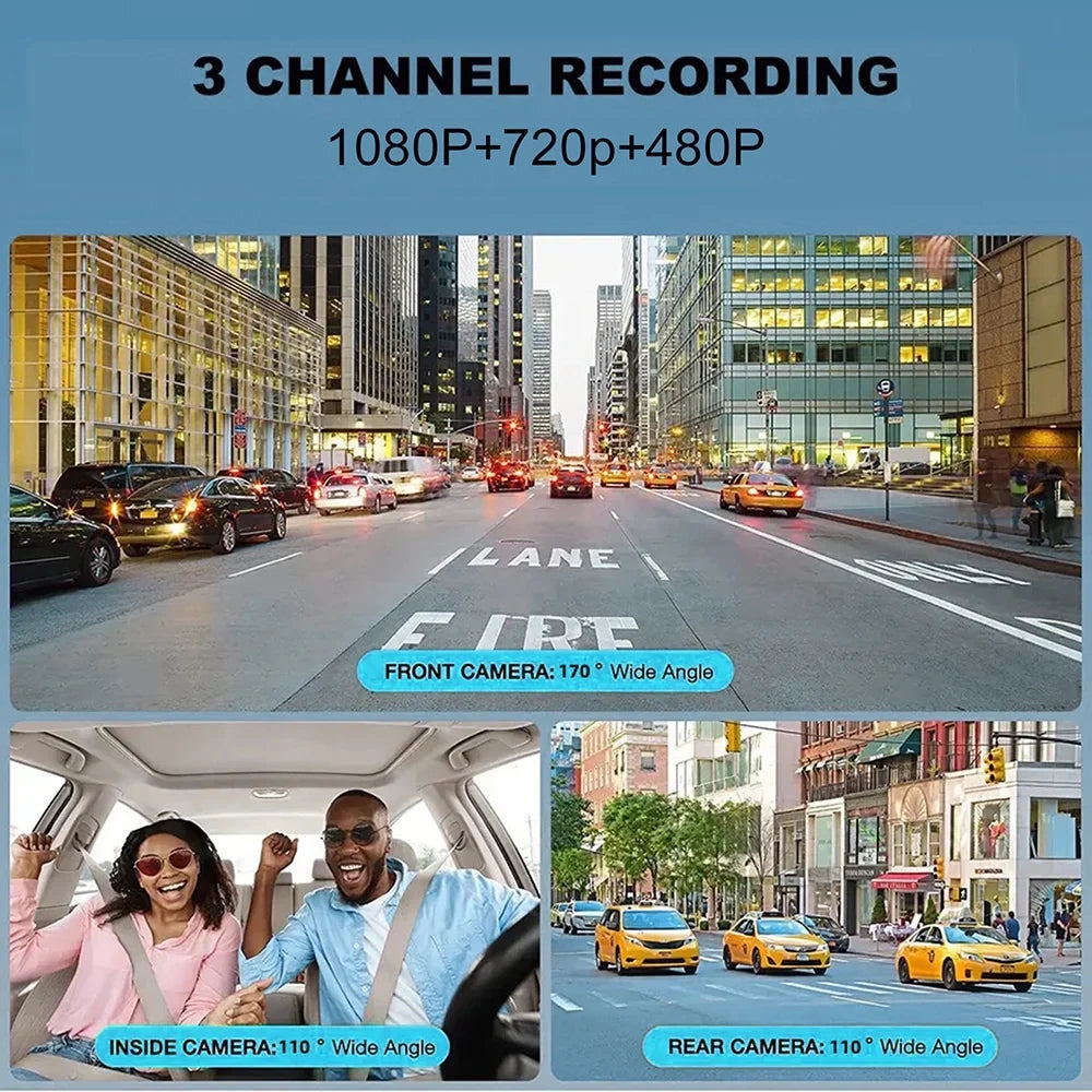 Car 4in 1080+720+480P Rearview Camera,Cameras Rear Inside Cam Vision Inside Cameras 4in Car Dash 1080+720+480P Video Rear Car 3 Cam Car Dash Video 3 4in 1080+720+480P Aumotop Safety Mirror Cameras