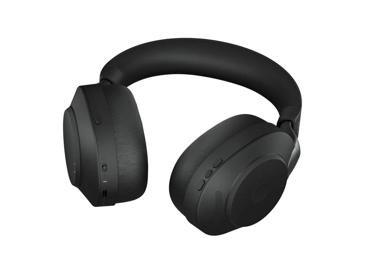 Black - Link380a, Stereo, Battery 37 Cancelling of Hours Headphones Jabra Evolve2 Noise Headset Life, Calls 85 Wireless UC for Music, Wireless Advanced Bluetooth and Headphones with