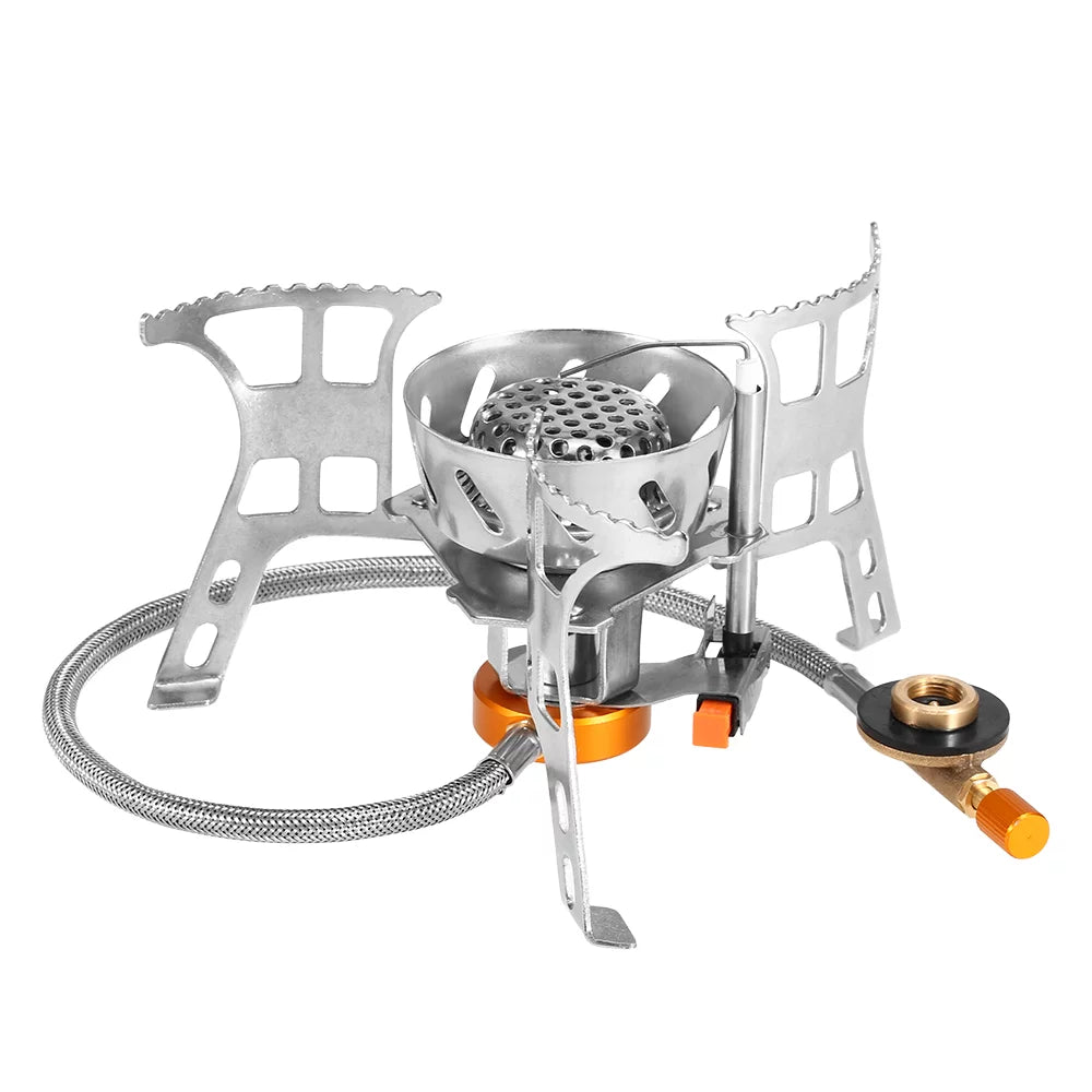 Gas Head Split Portable exterior Foldable Conversion Adapter Meterk with Camping Cooking Gas Windproof