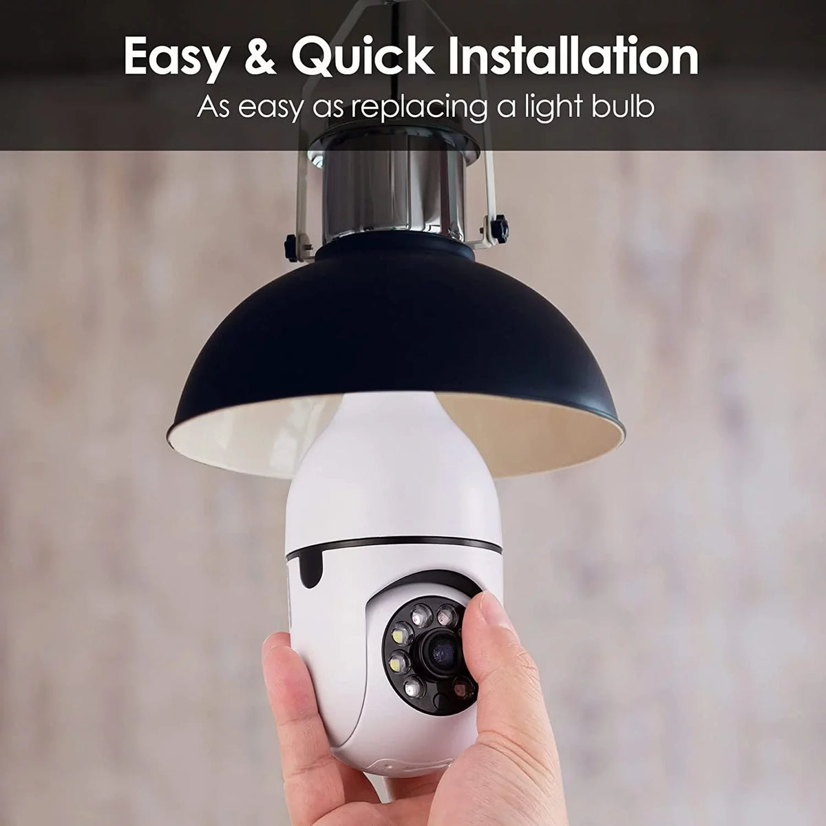 Remote Camera, Night PCS) 1080P Wi-Fi Degrees E27 Surveillance exterior Light 360 View Camera, Full-Color Security Bulb Camera, Vision(2 Phone and Camera Mobile