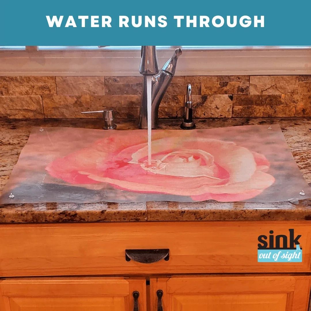 Cover, and Out Liquids coverage Sight- cover, Rose Design: double Debris sink sizes. 2 for through of Décor adjustable Kitchen dimension Hot/Cold Jenny's Sink pass Designs, Sink -SK2-JR2-a 5 39.5"X20" Home