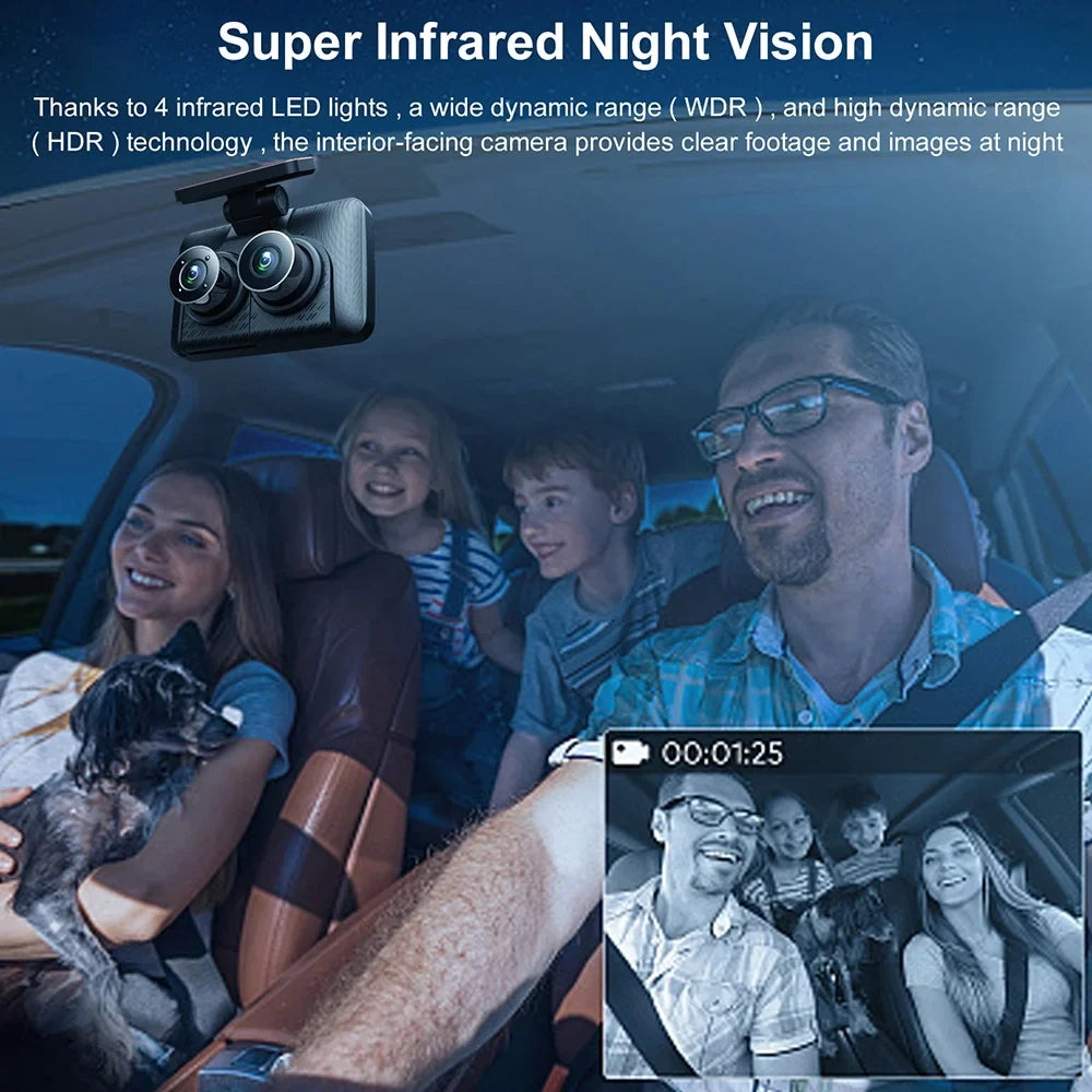 Car 4in 1080+720+480P Rearview Camera,Cameras Rear Inside Cam Vision Inside Cameras 4in Car Dash 1080+720+480P Video Rear Car 3 Cam Car Dash Video 3 4in 1080+720+480P Aumotop Safety Mirror Cameras