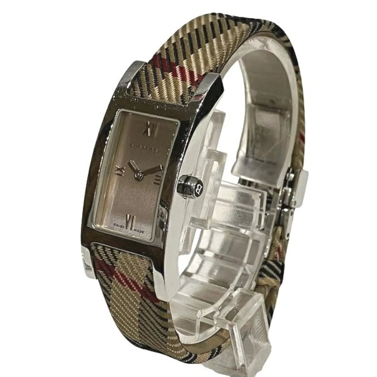 BU1015 Pre-Owned Check Square Women's Watch (Good) Quartz Burberry