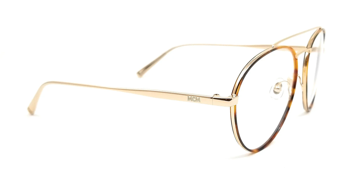 55x16x145 Eyeglasses Unisex MCM 723 Gold-Havana Shiny Aviator 2121