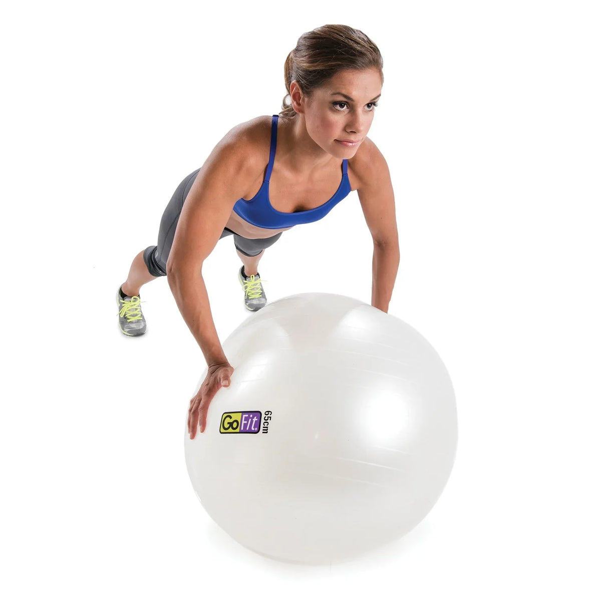 GF-65 Full-Body Composition Pump Scale cm; Ball White) and GoFit with HBF-514C Exercise Ball Bathroom (65 Black Omron Monitor