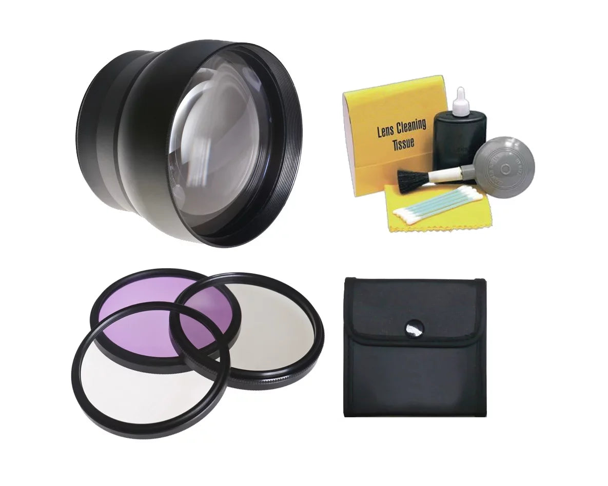 Piece + Adapters Nw Direct 2.195x 3 5 Kit + Kit Tough Telephoto High Piece 40.5mm Filter Lens Lens Cleaning Olympus Super + TG-2 Definition iHS