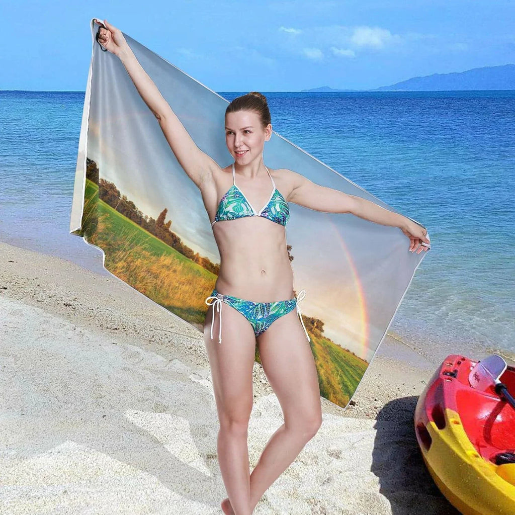 Swimming for Camping - Beach Towel Travel Towel Road Lightweight Oversized Compact Absorbent - Towels Bestwell Wild Holiday（384） Quick Super Dry