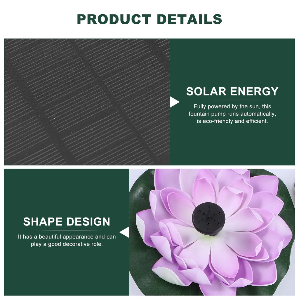 Fountain Floating Pond Set exterior Gongxipen Fountain Waterscape Solar Lotus 1 Fountain