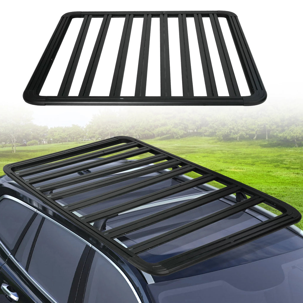 Max Load, Car Cars SUV Rooftop System Cargo Black Universal Truck for Carrier Fits Roof Platform, Aluminum 660lbs 67"x52"