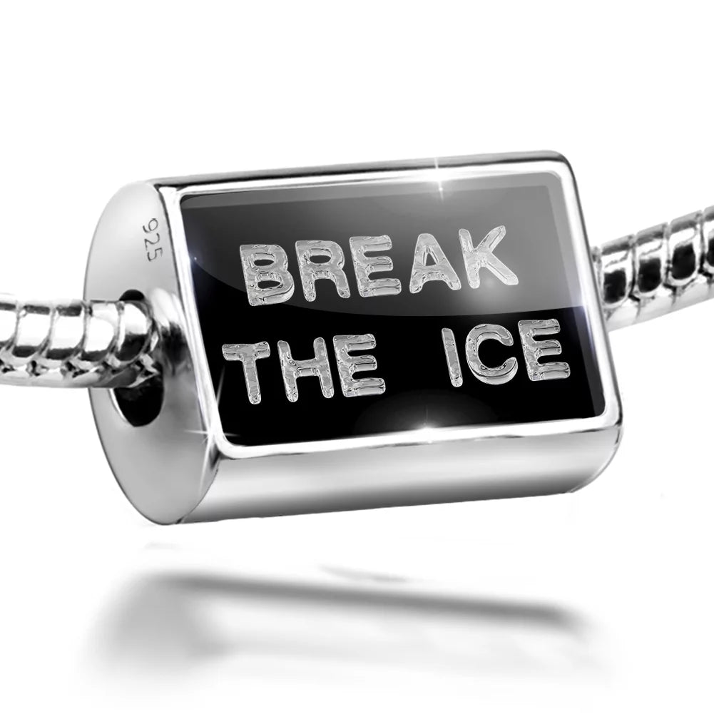 The Black 925 Ice Sterling Charm Break Ice Neonblond Silver Clear on Cubes Bead
