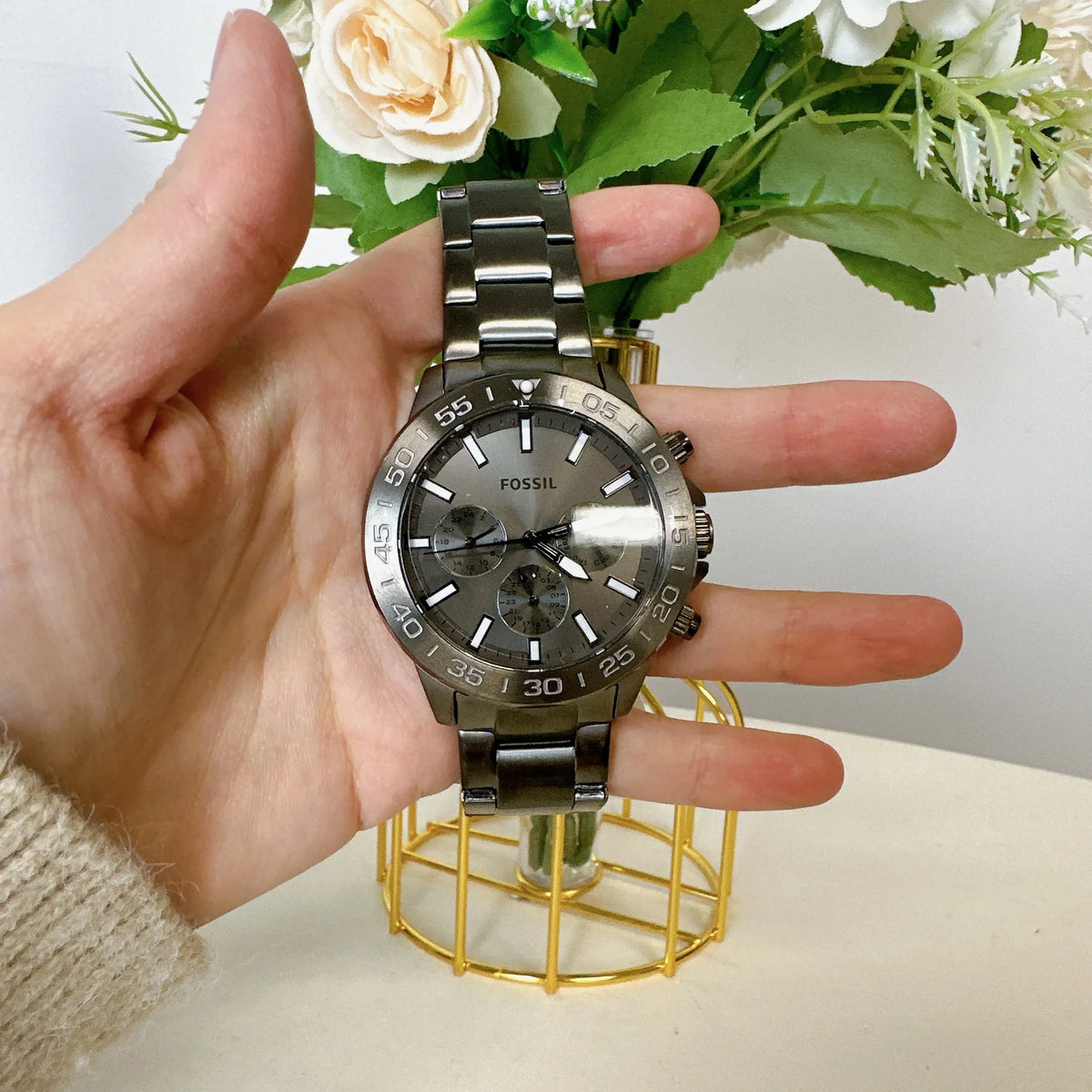 Multifunction BQ2491 Smoke Steel Watch Fossil Stainless Bannon