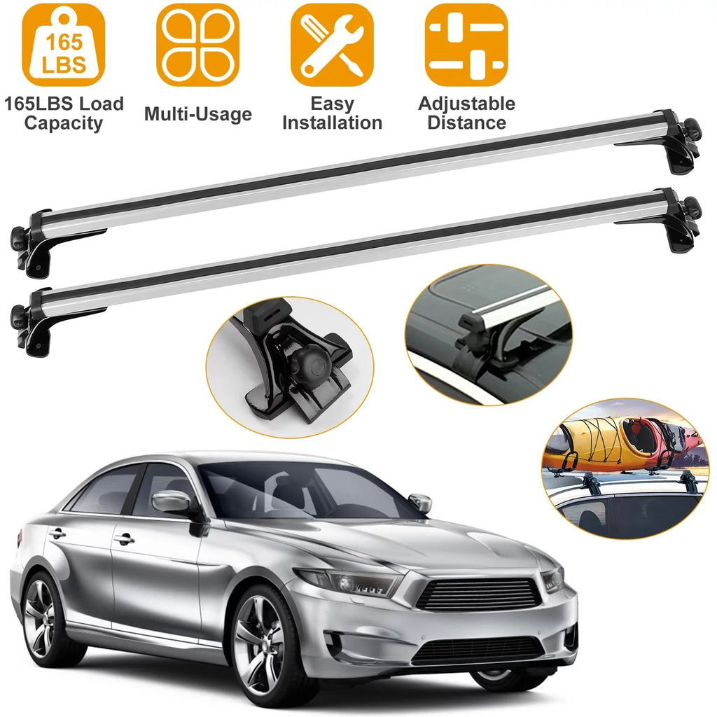 Capacity Roof Crossbars Side with Wagon Vehicle iMounTEK for Without 47.24in Rack Car 165LBS Roof Most Rack Cargo Rail Roof Aluminum Fit Carrier Car