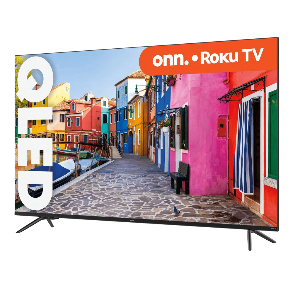 55” Dolby Local Smart UHD with (100071701) QLED HDR TV Vision, 120hz Effective onn. 4K Dolby and Roku Rate, (2160p) Refresh Dimming, Atmos,