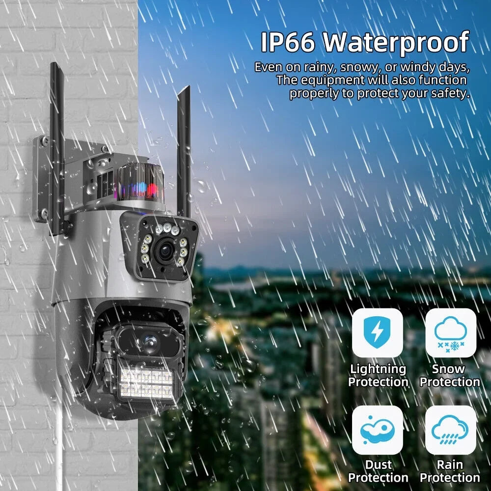 exterior Card Audio Antenna Two-Way TF Camera Dual Slot IP66 Waterproof Real-time Enhanced HD 1080P