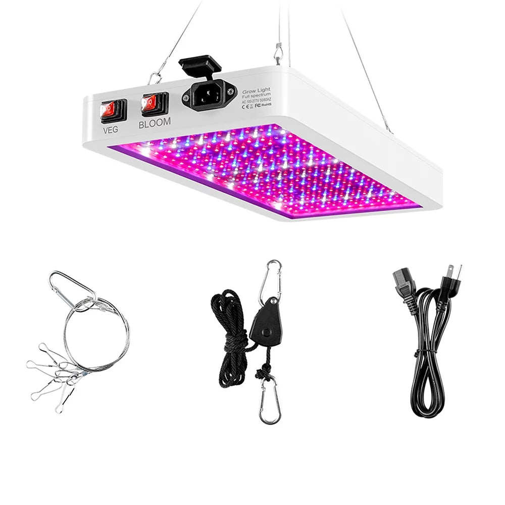 IP65 Greenhouse Grow 2000W Light Flowers Switch for Plants Full LED Indoor Ideal Dual Spectrum Aibecy Seedlings for Waterproof